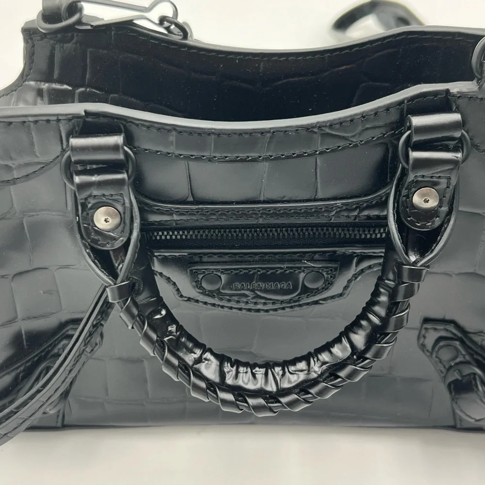 Balenciaga Neo City Bag Black Croc Authentic Luxury - Picture 10 of 10
